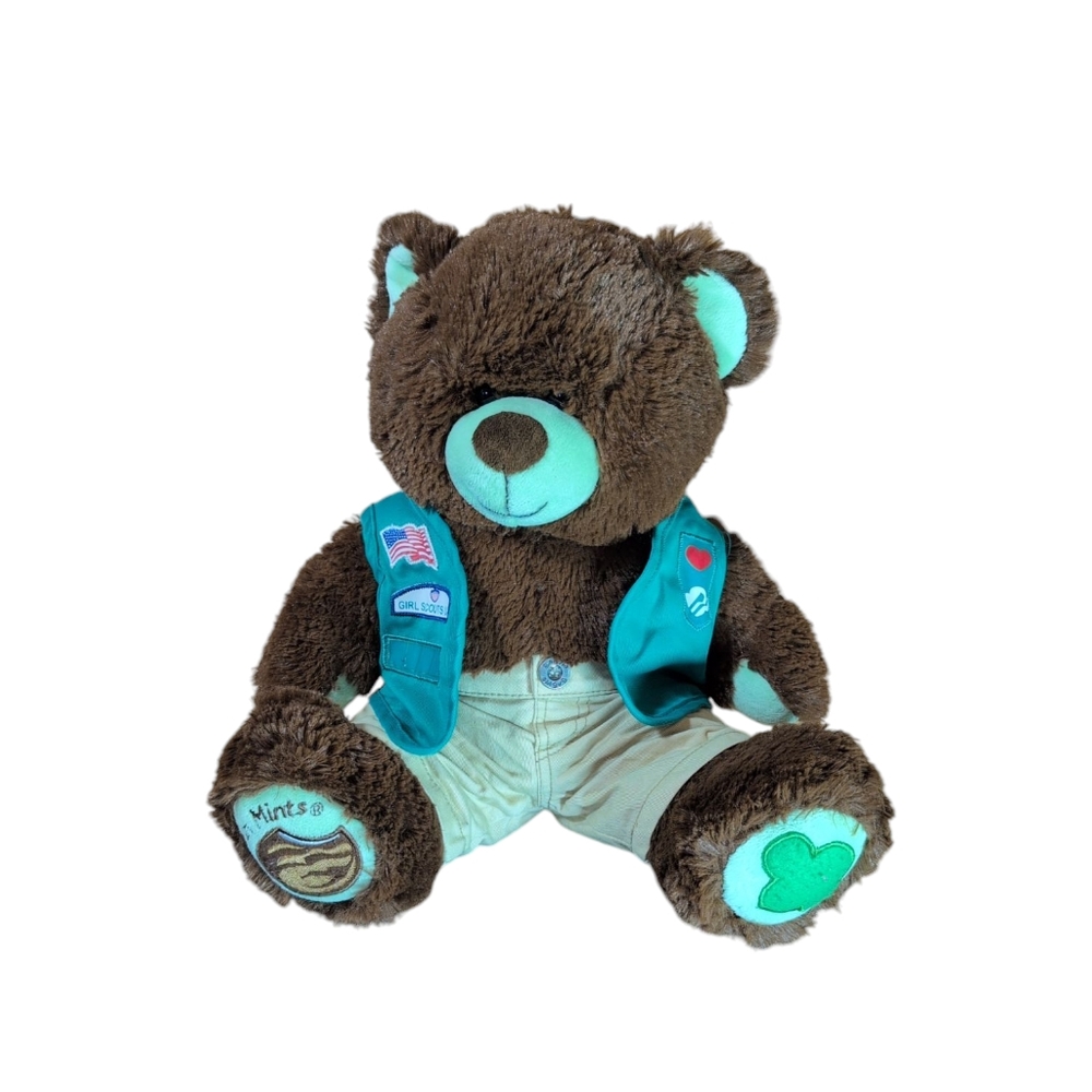 Build A Bear Girl Scouts Cookies Thin Mints Plush Teddy Bear & Outfit Shor…
